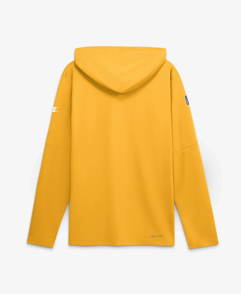 Nike Men's Gold Pittsburgh Steelers Sideline Dri-fit Long Sleeve Hoodie