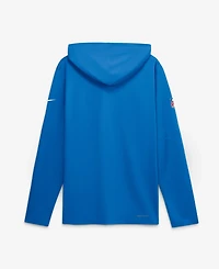 Nike Men's Blue Detroit Lions Sideline Lightweight Long Sleeve Dri-fit Hoodie