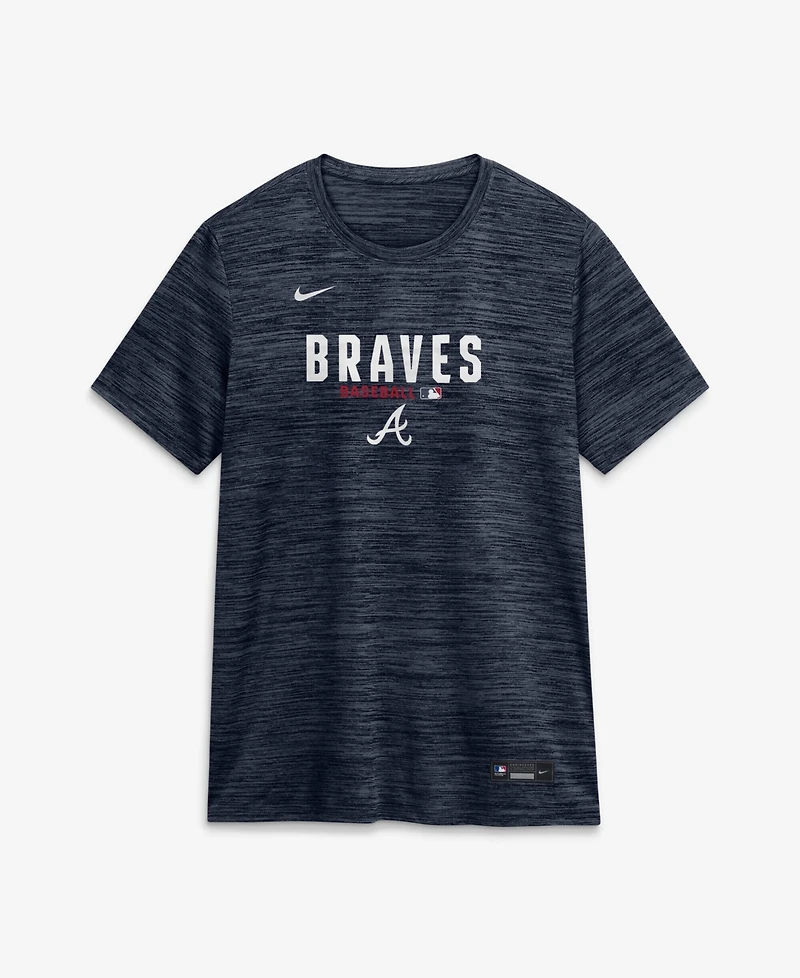 Nike Women's Navy Atlanta Braves Authentic Collection Velocity Dri-fit T-Shirt