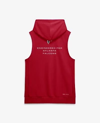 Nike Men's Red Atlanta Falcons Sideline Standard Issue Dri-fit Sleeveless Hoodie