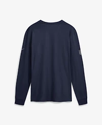 Nike Men's College Navy Seattle Seahawks Sideline Bold Arch Star Dri-fit Long Sleeve T-Shirt
