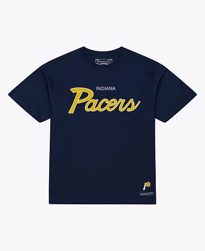 Mitchell & Ness Men's Navy Indiana Pacers Vintage Wordmark T-Shirt