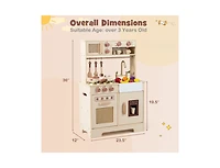 Slickblue Kids Pretend Play Kitchen with Realistic Lights and Sounds