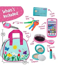 Gnuadz Toddler Play Purse with Pretend Makeup Keys Phone Gift