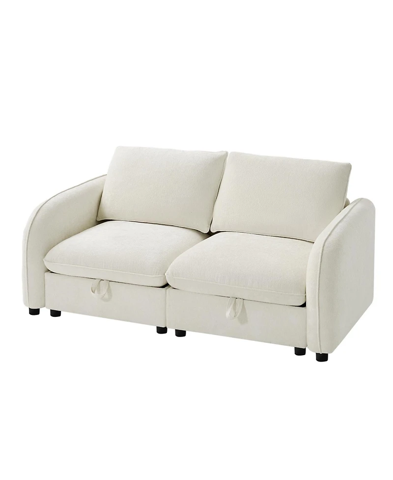 Hulala Home Agustin Modern Storage Hassle-free Assembly Loveseat Sofa