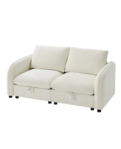 Hulala Home Agustin Modern Storage Hassle-free Assembly Loveseat Sofa