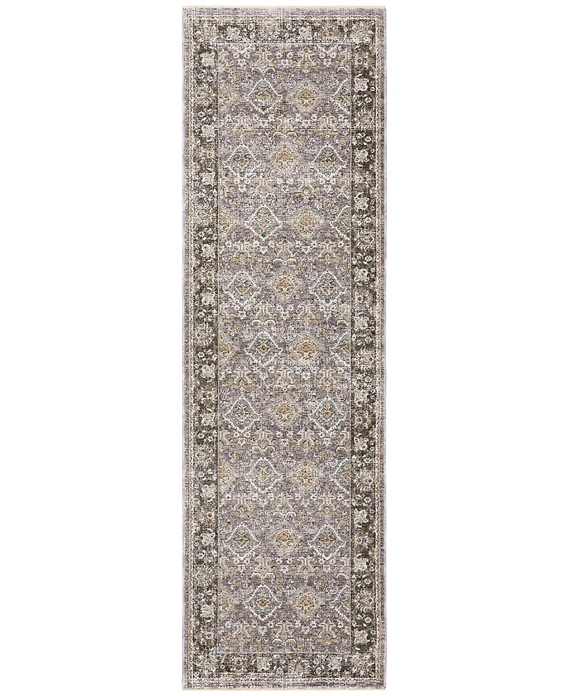 Oriental Weavers Maharaja 91E Gray and Blue 2'3" x 7'6" Runner Rug