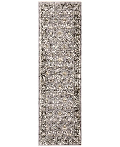 Oriental Weavers Maharaja 91E Gray and Blue 2'3" x 7'6" Runner Rug