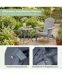 Gouun Round Patio Storage Side Table with Open Shelf, Set of 2