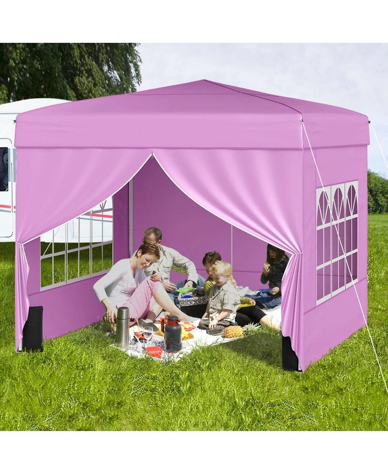 Gouun 10 x 10 Foot Pop-Up Canopy Tent with 4 Removable Sidewalls