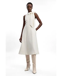 Karen Millen Women's Bow Neck Midi Dress
