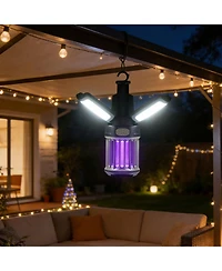 Gouun Outdoor Bug Zapper with Foldable Camping Lantern, Usb-c Rechargeable