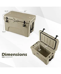 Gouun 45-Quart Insulated Hard Cooler with 6-Day Ice Retention