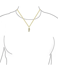 Bling Jewelry Minimalist Religious Cross Dangle Earrings 14K Gold Plated Sterling Silver Leverback