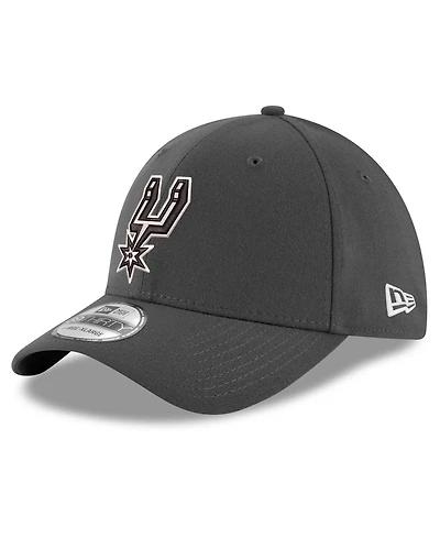 New Era Men's Graphite San Antonio Spurs 39THIRTY Flex Hat