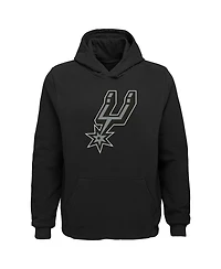 Outerstuff Big Boys and Girls Black San Antonio Spurs Primary Logo Pullover Hoodie