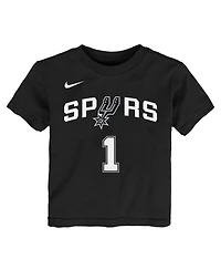 Nike Toddler Victor Wembanyama Black San Antonio Spurs Icon Name Number T-Shirt