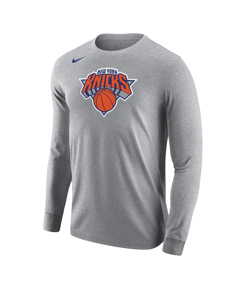 Nike Men's Gray New York Knicks Core Long Sleeve T-Shirt