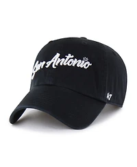 '47 Brand Men's Black San Antonio Spurs Sure Shot Clean Up Adjustable Hat
