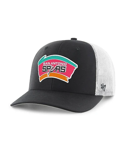 '47 Brand Men's Black San Antonio Spurs Hardwood Classics Trucker Adjustable Hat