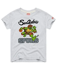 Homage Toddler Ash Tmnt Michelangelo x San Antonio Spurs Tri-Blend T-Shirt