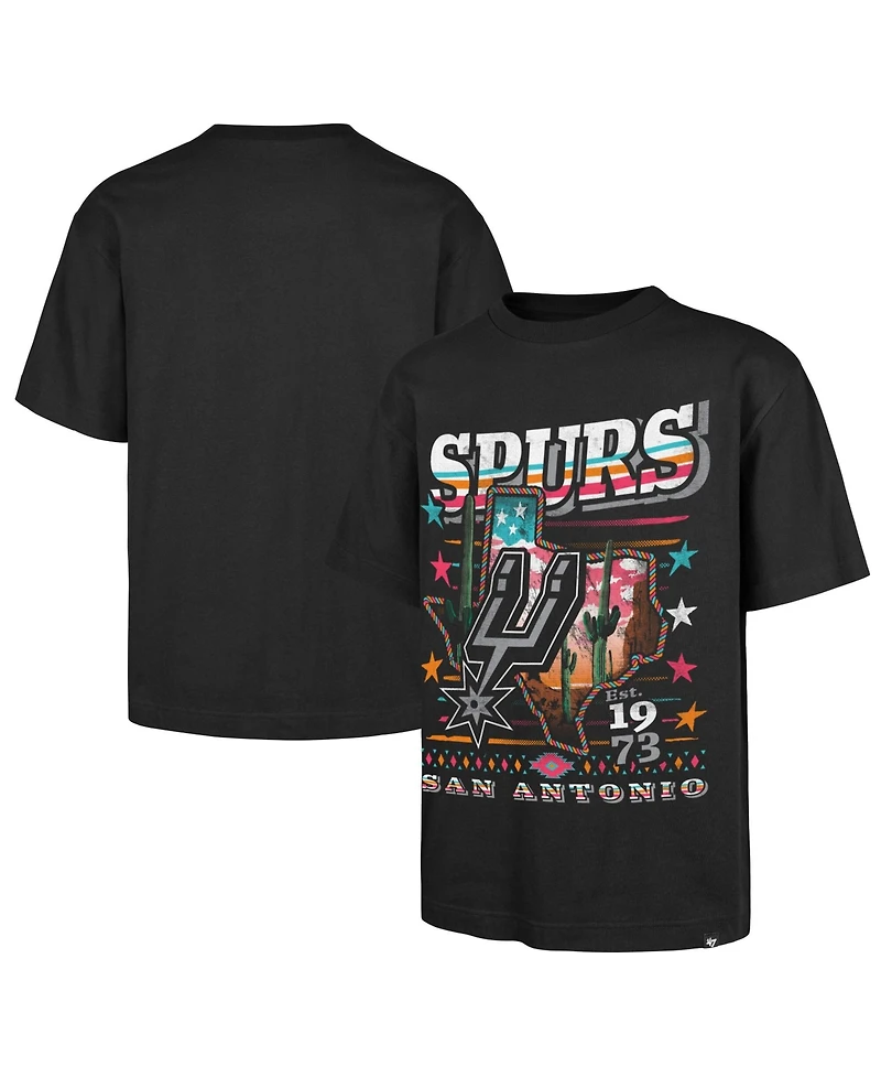'47 Brand Men's Black San Antonio Spurs Big Tall State Of Texas Franklin T-Shirt