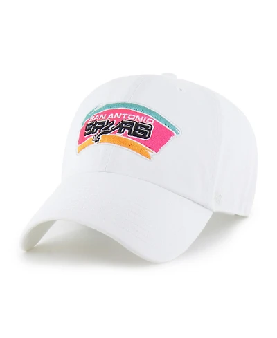 '47 Brand Men's White San Antonio Spurs Hardwood Classics Clean Up Adjustable Hat
