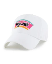 '47 Brand Men's White San Antonio Spurs Hardwood Classics Clean Up Adjustable Hat