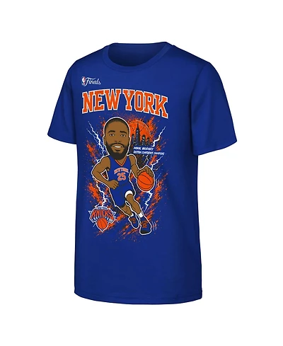 Outerstuff Big Boys and Girls Mikal Bridges Blue New York Knicks 2026 Nba Finals Player T-Shirt