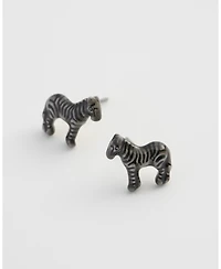 Fable England Zebra Stud Earrings
