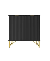 Clihome 32 Inch Storage Cabinet,2 Door Mdf Organizer with Adjustable Feet,Durable Design for Home,Office
