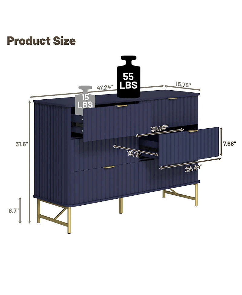 Clihome 6 Drawer Accent Chest