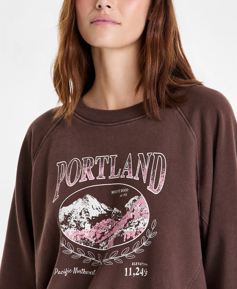 And Now This Women's Cotton Graphic Fleece Sweatshirt, Macy's Exclusive