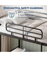 gaomon Twin Over Bunk Bed Frame, Heavy Duty Metal Beds for Kids/Teens/Adults, 450 Lbs Upper and 500 Lower Capacity, Slot