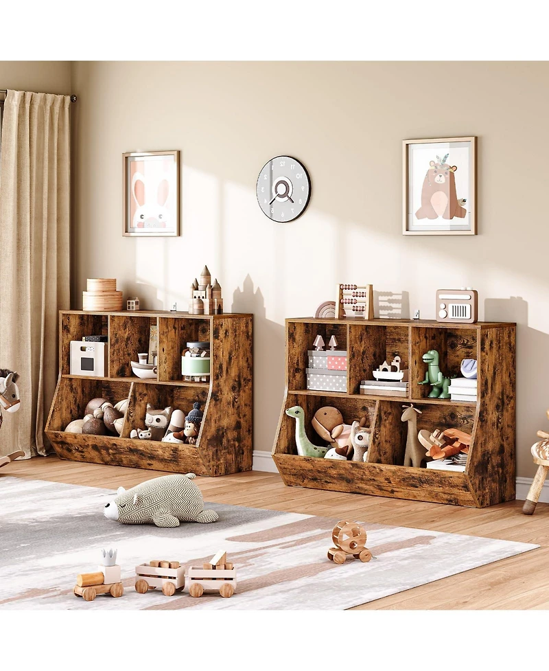Slickblue Children's Bookcase with Storage Cabinet for Playroom and Nursery