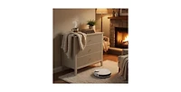 Lucky One 32"W Wide Fluted Nightstand with 3-Drawer