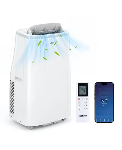 Costway 15000 Btu Portable Air Conditioner with Fan, Dehumidifier, Sleep Mode, 24H Timer