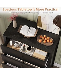 homfan Tall 5 Drawer Dresser with Deep Drawers and Metal Knobs for Bedroom, Entryway, Hallway