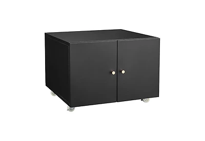 homfan Mobile Metal File Cabinet and Mini Fridge Stand Rolling Under Desk Printer with Adjustable Shelf Doors