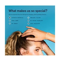 Gimme Beauty Low Profile Hair Bands - Gentle, No-Snag Elastic Ties for Fine and Thick Locks