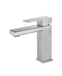 Midola Waterfall Spout Bathroom Faucet Single Handle Bathroom Vanity Sink Faucet With Brushed Nickel For Bathroom