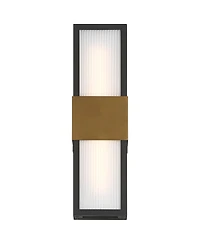 Possini Euro Design Radford 18inch H Sand and Brass Led Outdoor Wall Light