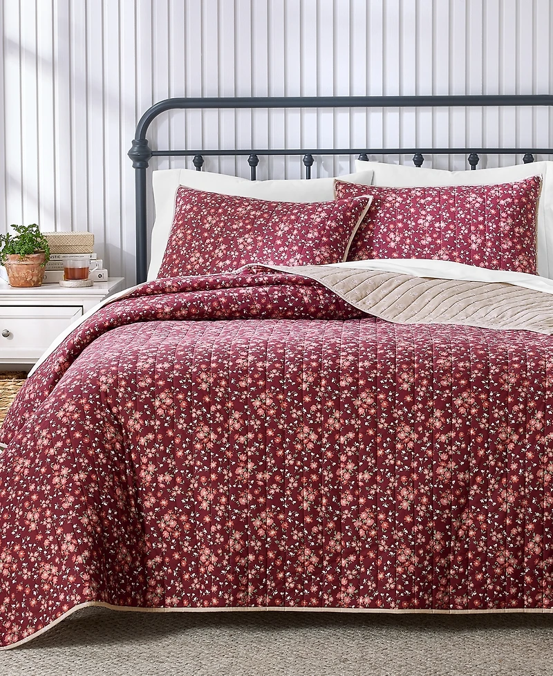 Charter Club Parker Reversible 3-Piece Quilt Set, Full/Queen, Macy's Exclusive