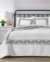 Charter Club Festive Frame Quilted 3-Piece Quilt Set, King, Macy's Exclusive