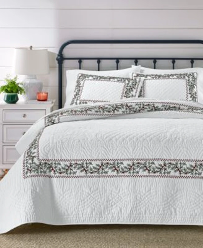 Charter Club Festive Frame Quilted Quilt Sets Macys Exclusive