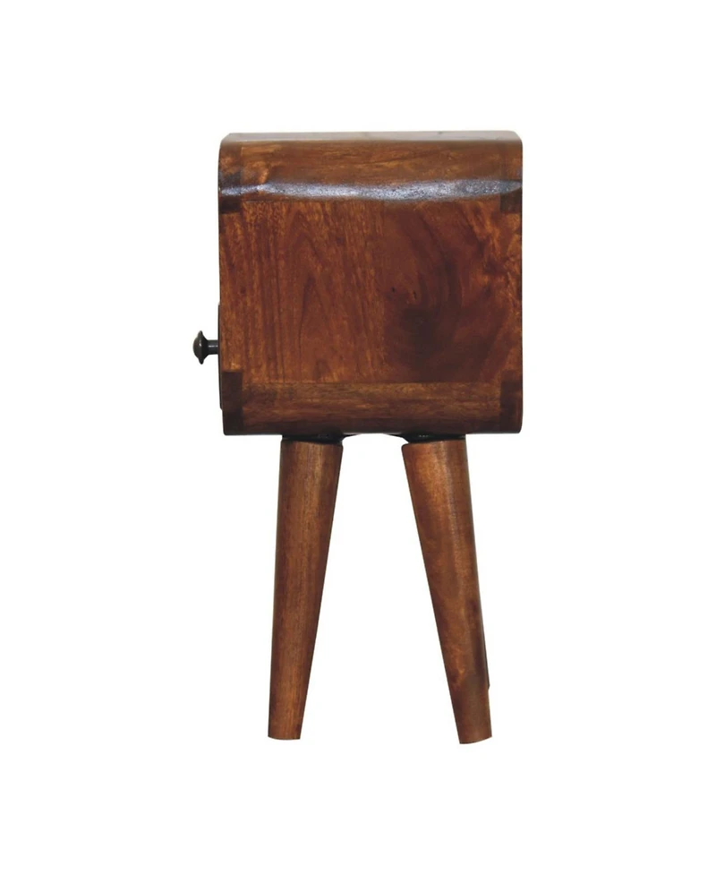 HomeRoots 16" Chestnut Solid Wood Square One Drawer Nightstand