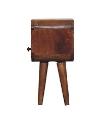 HomeRoots 16" Chestnut Solid Wood Square One Drawer Nightstand
