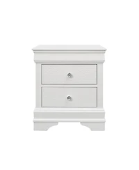 HomeRoots 24" Wood Shagreen Two Drawer Nightstand