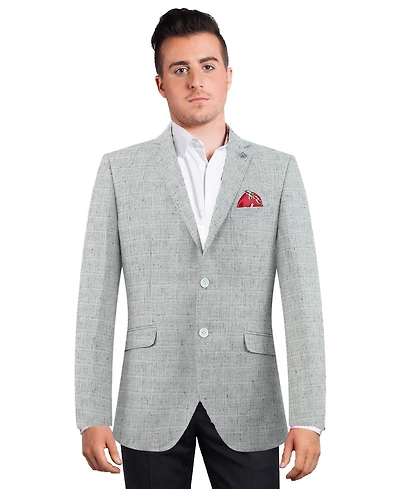 Elie Balleh Men's Slim Fit Melange Sports Coat Jacket