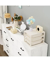 Homsee 9-Drawer Storage Cabinet - 63-Inch Tall Wooden Dresser for Bedroom | Storage Organizer with Handles